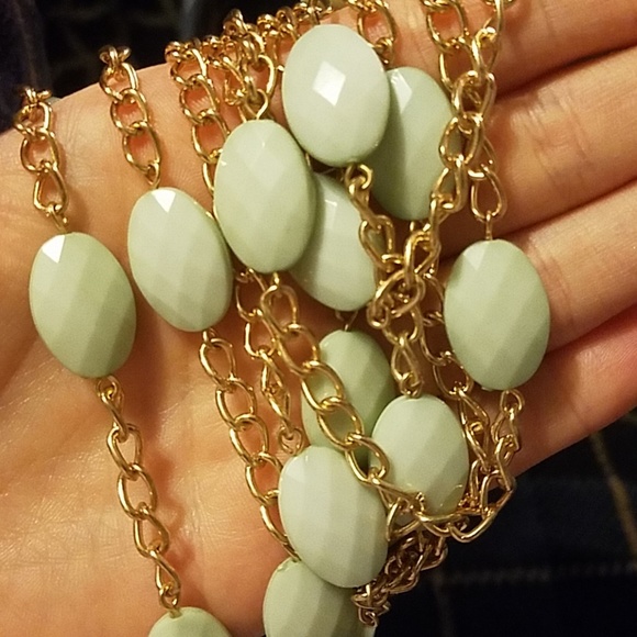 HP 🔥 NWOT Pastel Green Collar Necklace - Picture 3 of 3